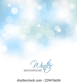 Winter vector background for christmas greeting card and happy holiday