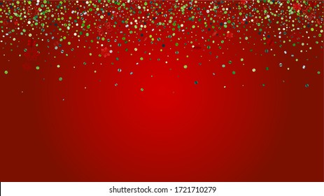 Winter Vector Background with Falling Glitter Snowflakes and Stars. Isolated on Transparent. Luxury Snow Sparkle Pattern. Snowfall Overlay Print. Winter Sky. Design for Card.