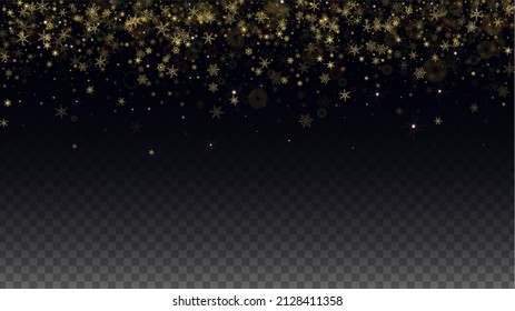 Fondo vectorial invernal con copos de nieve caídos aislados en fondo transparente. Patrón elegante de espuma de nieve. Impresión superpuesta de nieve. Cielo invernal. Nieve realista. Feliz Navidad, Año Nuevo.