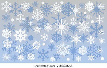 Winter vector background with snowflakes.