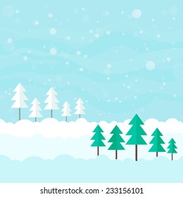 Winter Vector Card Design Christmas Template Stock Vector (Royalty Free ...