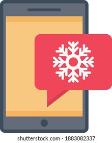 winter vector colour flat icon