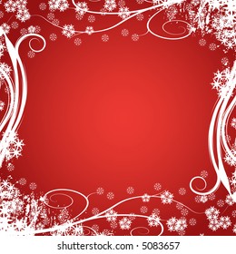 winter vector floral design