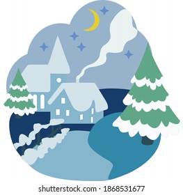 Winter  vector graphics illustration art