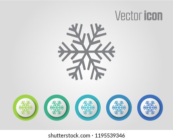 winter vector icons and different color variations