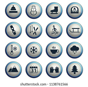 winter vector icons for web and user interface design