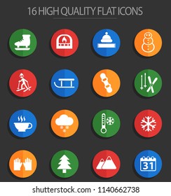 winter vector icons for web and user interface design