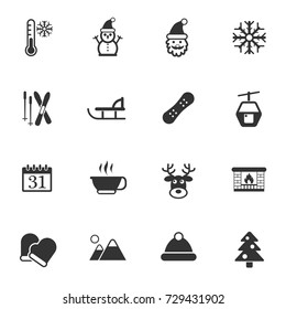 winter vector icons for your creative ideas