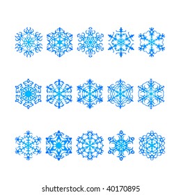winter vector illustration snowflakes