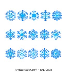 winter vector illustration snowflakes
