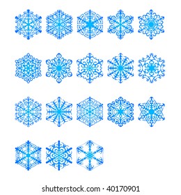 winter vector illustration snowflakes