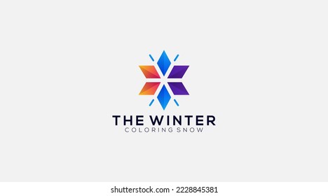 Plantilla de icono de diseño del logotipo del vector de invierno