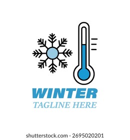 Plantilla de diseño de logotipo de Vector de invierno
