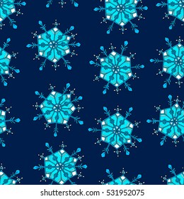 
winter vector ornament, snowflake