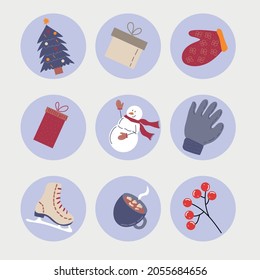 Winter vector pattern. Part of Christmas backgrounds collection. Can be used for wallpaper, pattern fills, surface textures, fabric prints, packaging