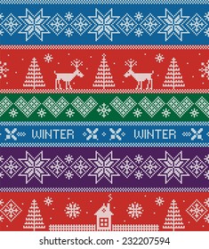 Winter. Vector seamless pattern. 