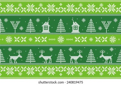 Winter. Vector seamless pattern. 