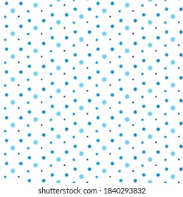 winter vector seamless pattern in blue tones