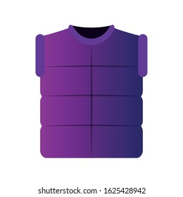 Winter vest image. Winter clothes image - Vector