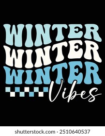 Winter Vibes T-Shirt Design, Winter T-Shirt