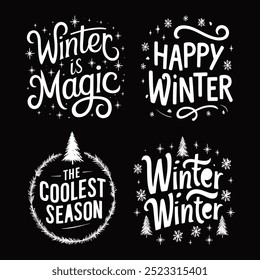 Winter Vibes Vector Design Collection