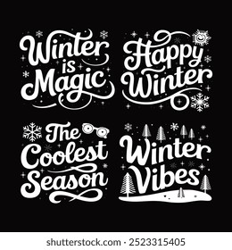 Winter Vibes Vector Design Collection