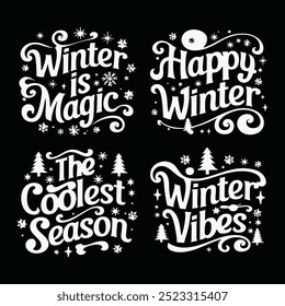 Winter Vibes Vector Design Collection