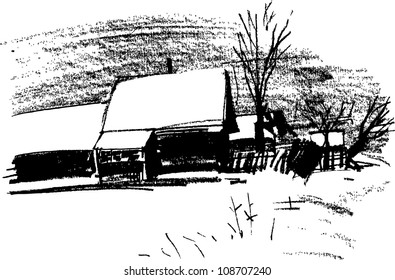 Winter in the village