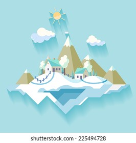 Paisaje de Winter Village