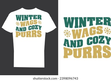 Winter Wags and Cozy Purrs t-shirt design