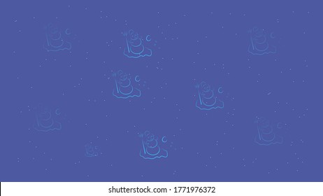 Winter wallpaper snowmen and falling snow