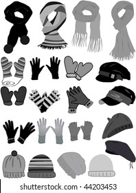 Winter wardrobe-icon vector