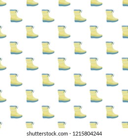 Winter warm boot pattern seamless repeat background for any web design