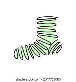 Winter warm knitting clothes hand drawn element in simple color for creating textile designs, postcards, calendars, photo frames. Vector illustration.