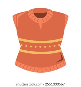winter warm vest clothes isolated