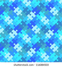 Winter or water colors jigsaw puzzle patterned background, plus seamless pattern included in swatch palette (pattern fill expanded). For high res JPEG or TIFF see image 116084500