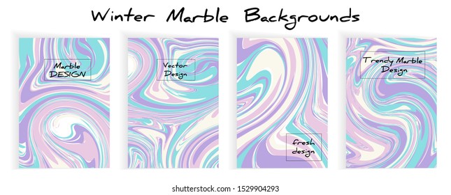 Winter water texture marbling illustration, abstract background, aqua print. Marble texture for prints and greeting cards
