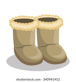 Winter wear, clothes and accesories graphic design, vector illustration eps10