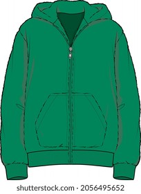 WINTER WEAR HOODIE WITH CAP VECTOR