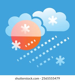 Winter weather black icon. Sign for web page, mobile app, button, logo. Vector isolated button. Editable stroke.