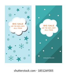 Banner web de invierno fondo moderno de plantilla para la venta promocional de negocios vector de diseño abstracto mínimo
