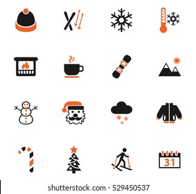 winter web icons for user interface design