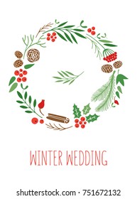 Winter wedding card