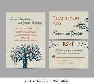 invitación de boda de invierno