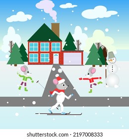 winter weekend in mice family