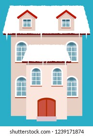 Winter Western style house