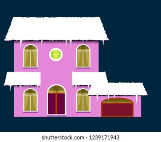 Winter Western style house