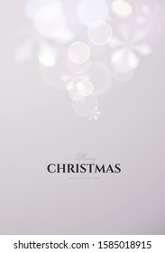 Winter white abstract background with snowflakes vector template
