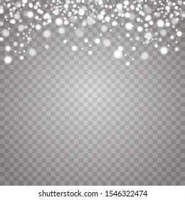 Winter white background christmas made of snowflake and snow with blank copy space for your text, Vector illustration