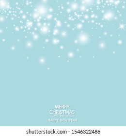Winter white background christmas made of snowflake and snow with blank copy space for your text, Vector illustration